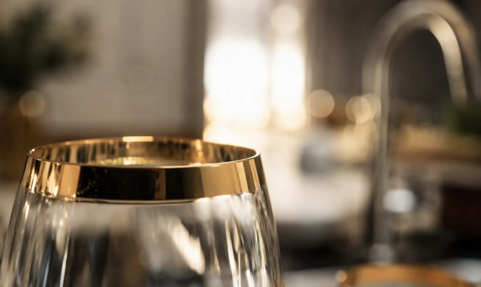 Glassware moving slowly through a decal-firing lehr