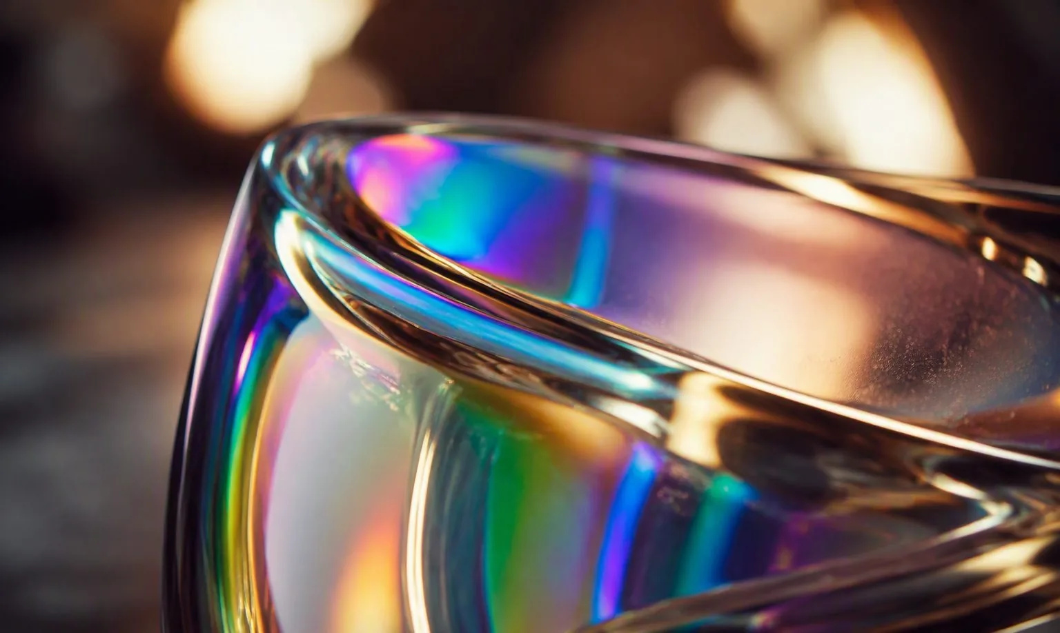 Glassware gleaming with metallic luster inside a vacuum chamber at the PVD coating facility
