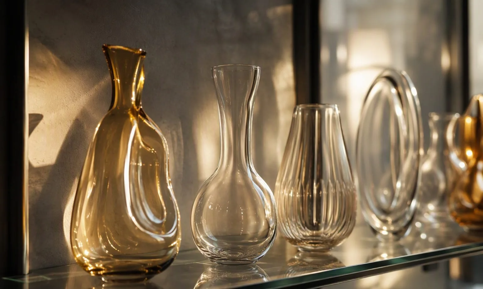 Wooden mold compared side by side with the finished glass piece